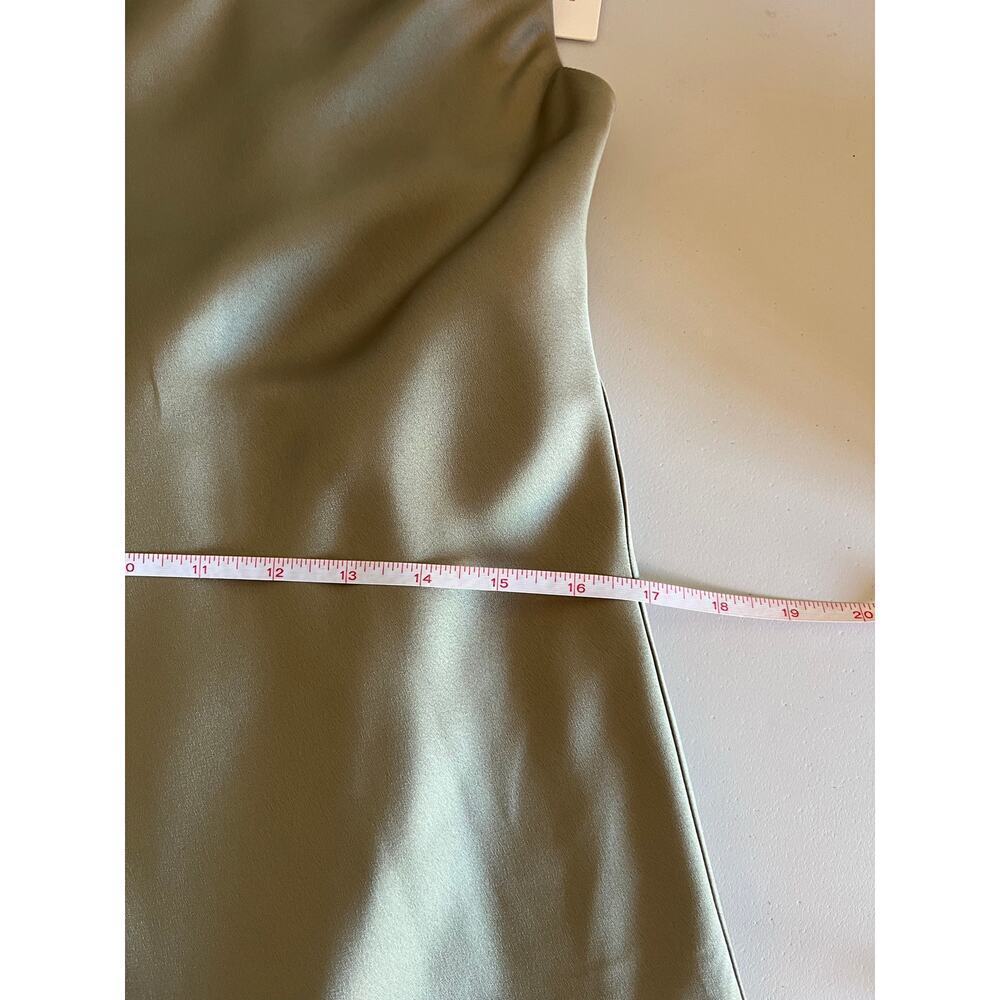 NWT Show me Your Mumu Verona Cowl Dress Miss Green Luxe Satin Large Midi Wedding - Picture 9 of 11